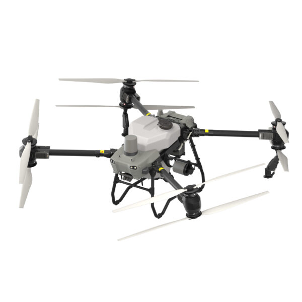 Dron rolniczy DJI Agras T50 w widoku bocznym