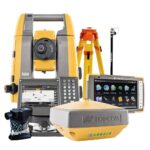 Używany Zestaw Jednoosobowy Tachimetr Topcon GT-1003 + Hiper VR + FC-5000
