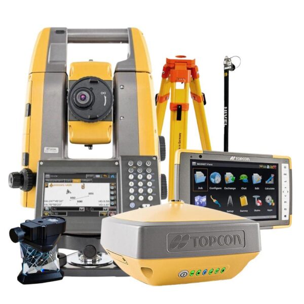 Używany Zestaw Jednoosobowy Tachimetr Topcon GT-1003 + Hiper VR + FC-5000