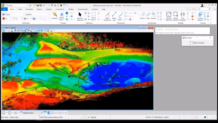 Terrasolid pakiet programów do przetwarzania danych przestrzennych 3D - kopalnia skan