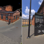 Skan 3D i zdjęcie z kopalni, na powierzchni