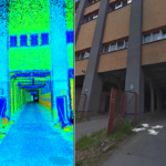 Skan 3D i zdjęcie z kopalni, na powierzchni